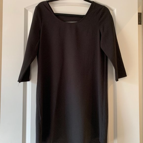 Black crepe sheath dress - Picture 1 of 2